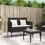 Banco de jardín con cojines ratán sintético negro by , garden benches - Ref: Foro24-365770, Price: 159,30 €, Discount: %