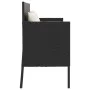 Banco de jardín con cojines ratán sintético negro by , garden benches - Ref: Foro24-365770, Price: 159,30 €, Discount: %