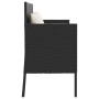 Banco de jardín con cojines ratán sintético negro by , garden benches - Ref: Foro24-365770, Price: 162,33 €, Discount: %