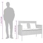 Banco de jardín con cojines ratán sintético negro by , garden benches - Ref: Foro24-365770, Price: 162,33 €, Discount: %