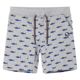Pantalones cortos de niños con cordón gris claro melange 128 de , Pantalones de niños - Ref: Foro24-12332, Precio: 10,20 €, D...