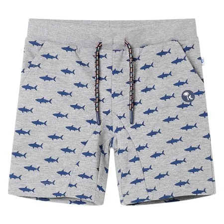 Pantalones cortos de niños con cordón gris claro melange 128 de , Pantalones de niños - Ref: Foro24-12332, Precio: 10,09 €, D...