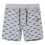 Pantalones cortos de niños con cordón gris claro melange 128 de , Pantalones de niños - Ref: Foro24-12332, Precio: 10,09 €, D...