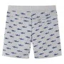 Pantalones cortos de niños con cordón gris claro melange 128 de , Pantalones de niños - Ref: Foro24-12332, Precio: 10,09 €, D...