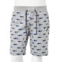 Kurze Kinderhose mit hellgrauem Melange-Kordelzug 128 von , Kinderhosen - Ref: Foro24-12332, Preis: 10,20 €, Rabatt: %
