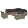 Gartensofagarnitur mit 13-teiligen Kissen aus grauem Kunststoff-Rattan. von , Gartensets - Ref: Foro24-3258924, Preis: 842,74...