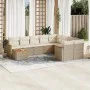 Gartensofa-Set mit 10-teiligen beigen Kissen aus synthetischem Rattan. von , Gartensets - Ref: Foro24-3258719, Preis: 677,67 ...