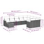 Gartensofa-Set mit 10-teiligen beigen Kissen aus synthetischem Rattan. von , Gartensets - Ref: Foro24-3258719, Preis: 691,32 ...