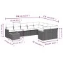 Gartensofa-Set mit 10-teiligen beigen Kissen aus synthetischem Rattan. von , Gartensets - Ref: Foro24-3258719, Preis: 677,67 ...