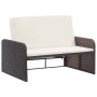 2-teiliges Gartenmöbel-Set und braune synthetische Rattankissen von vidaXL, Gartensets - Ref: Foro24-46079, Preis: 379,69 €, ...