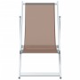 Sillas de playa plegables 2 uds aluminio y textilene marrón de , Sillas de jardín - Ref: Foro24-360170, Precio: 104,77 €