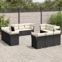 Set de sofás de jardín 12 piezas cojines ratán sintético negro by , Garden sets - Ref: Foro24-3217326, Price: 808,72 €, Disco...
