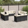 Set de sofás de jardín 12 piezas cojines ratán sintético negro by , Garden sets - Ref: Foro24-3217326, Price: 745,80 €, Disco...