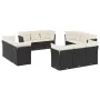 Set de sofás de jardín 12 piezas cojines ratán sintético negro by , Garden sets - Ref: Foro24-3217326, Price: 808,72 €, Disco...