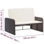 2-piece garden furniture set and brown synthetic rattan cushions by vidaXL, Garden sets - Ref: Foro24-46079, Price: 368,60 €,...