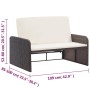2-teiliges Gartenmöbel-Set und braune synthetische Rattankissen von vidaXL, Gartensets - Ref: Foro24-46079, Preis: 379,69 €, ...