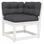 Juego sofás jardín 6 pzas con cojines madera maciza pino blanco by , Garden sets - Ref: Foro24-3217041, Price: 679,00 €, Disc...
