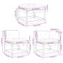 Juego sofás jardín 6 pzas con cojines madera maciza pino blanco by , Garden sets - Ref: Foro24-3217041, Price: 679,00 €, Disc...