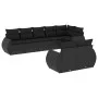 Set de sofás de jardín 8 piezas y cojines ratán sintético negro by , Modular outdoor sofas - Ref: Foro24-3221614, Price: 630,...
