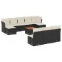 Set de sofás de jardín 11 pzas y cojines ratán sintético negro by , Garden sets - Ref: Foro24-3223865, Price: 578,62 €, Disco...