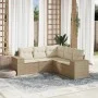 Juego de sofás jardín con cojines 5 pzas ratán sintético beige by , Garden sets - Ref: Foro24-3222547, Price: 399,99 €, Disco...