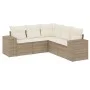 Juego de sofás jardín con cojines 5 pzas ratán sintético beige by , Garden sets - Ref: Foro24-3222547, Price: 399,99 €, Disco...