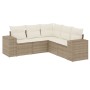 Juego de sofás jardín con cojines 5 pzas ratán sintético beige de , Conjuntos de jardín - Ref: Foro24-3222547, Precio: 368,77...