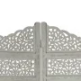 Screen 4 panels hand carved gray mango wood 160x165 cm by vidaXL, Room dividers - Ref: Foro24-285328, Price: 210,21 €, Discou...
