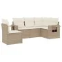 Juego de sofás jardín con cojines 5 pzas ratán sintético beige by , Garden sets - Ref: Foro24-3252505, Price: 401,26 €, Disco...