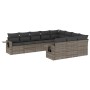 Set de sofás de jardín 10 pzas con cojines ratán sintético gris by , Garden sets - Ref: Foro24-3253027, Price: 604,78 €, Disc...
