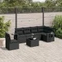 Set de comedor de jardín 7 pzas y cojines ratán sintético negro by , Garden sets - Ref: Foro24-3252572, Price: 489,19 €, Disc...