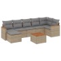 Juego de sofás de jardín con cojines beige 8 pzas ratán PE by , Garden sets - Ref: Foro24-3258601, Price: 490,79 €, Discount: %