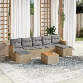 Set Gartensofas mit beigen Kissen 8 Stück PE Rattan von , Gartensets - Ref: Foro24-3258643, Preis: 462,22 €, Rabatt: %