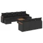 Set de sofás de jardín 11 pzas y cojines ratán sintético negro by , Garden sets - Ref: Foro24-3258821, Price: 677,72 €, Disco...