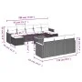 Set de sofás de jardín 11 pzas y cojines ratán sintético negro by , Garden sets - Ref: Foro24-3258821, Price: 677,72 €, Disco...