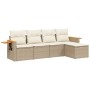 Juego de sofás jardín con cojines 5 pzas ratán sintético beige by , Garden sets - Ref: Foro24-3259160, Price: 392,91 €, Disco...