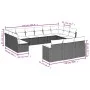 Set sofás de jardín con cojines 13 piezas ratán sintético gris by , Garden sets - Ref: Foro24-3258861, Price: 810,59 €, Disco...