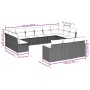 Set sofás de jardín con cojines 13 piezas ratán sintético gris by , Garden sets - Ref: Foro24-3258861, Price: 771,16 €, Disco...