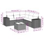 Gartensofa-Set mit 6-teiligen Kissen aus synthetischem Rattan in Beige. von , Gartensets - Ref: Foro24-3222558, Preis: 393,25...