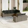 Set de sofás de jardín 7 piezas con cojines ratán PE gris by , Garden sets - Ref: Foro24-3222809, Price: 516,74 €, Discount: %