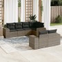 Set de sofás de jardín 7 piezas con cojines ratán PE gris by , Garden sets - Ref: Foro24-3222809, Price: 500,42 €, Discount: %