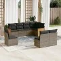 Set de sofás de jardín 8 pzas y cojines ratán sintético gris de , Conjuntos de jardín - Ref: Foro24-3260128, Precio: 504,56 €...