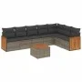 Set de sofás de jardín 8 pzas y cojines ratán sintético gris by , Garden sets - Ref: Foro24-3260121, Price: 496,73 €, Discoun...