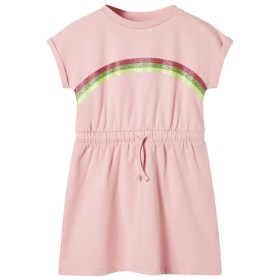 Vestido infantil con cordón rosa claro 140