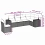 Gartenmöbel-Set, 6-teilig, mit grauen Polstern aus synthetischem Rattan. von , Gartensets - Ref: Foro24-3222629, Preis: 396,0...