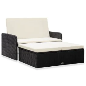 2-piece garden furniture set and black synthetic rattan cushions by vidaXL, Garden sets - Ref: Foro24-46078, Price: 381,60 €,...