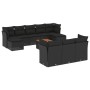 Set de sofás de jardín 11 pzas y cojines ratán sintético negro by , Garden sets - Ref: Foro24-3223878, Price: 639,64 €, Disco...
