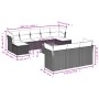 Set de sofás de jardín 11 pzas y cojines ratán sintético negro by , Garden sets - Ref: Foro24-3223878, Price: 639,64 €, Disco...