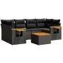 Set de comedor de jardín 7 pzas y cojines ratán sintético negro de , Conjuntos de jardín - Ref: Foro24-3259038, Precio: 505,0...