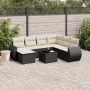 Set de sofás de jardín 8 piezas y cojines ratán sintético negro by , Modular outdoor sofas - Ref: Foro24-3221705, Price: 445,...